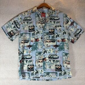 Coca-Cola‎ Surf Camp Button Up Shirt Medium Surfboards, Vans, Coca-Cola Logos